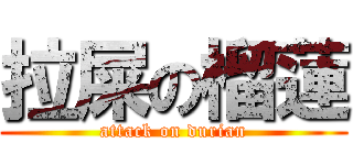 拉屎の榴蓮 (attack on durian)