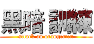 黑暗 訓練 (attack on orangemen)