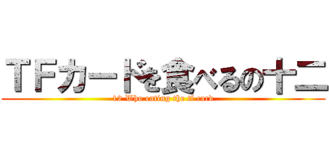 ＴＦカードを食べるの十二 (12 Who eating the tf card)