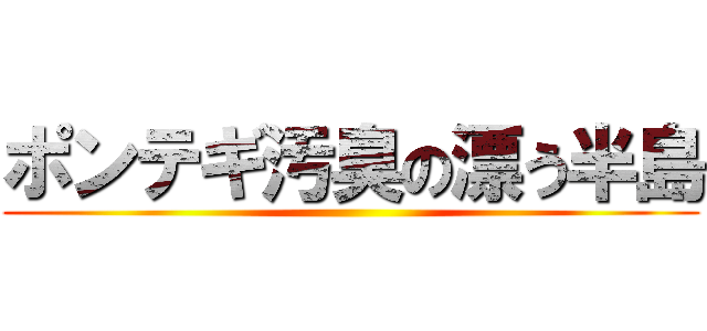 ポンテギ汚臭の漂う半島 ()