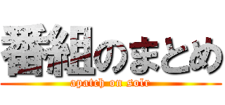 番組のまとめ (apatch on solr)