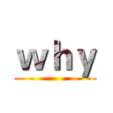 ｗｈｙ ()
