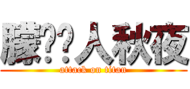 朦胧诗人秋夜 (attack on titan)