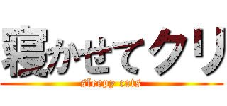寝かせてクリ (sleepy cats)