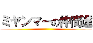 ミヤンマーの仲間達 ()