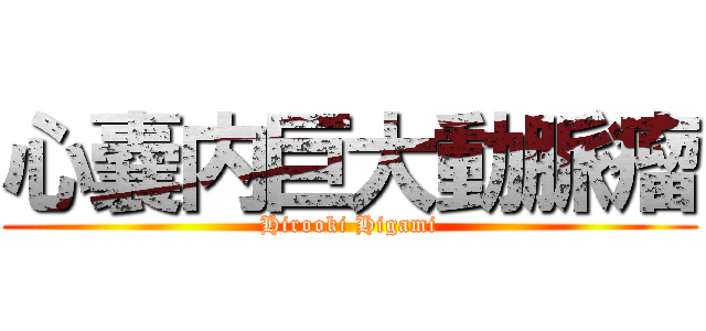 心嚢内巨大動脈瘤 (Hirooki Higami)