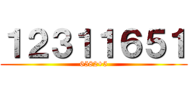 １２３１１６５１ (6582+5)