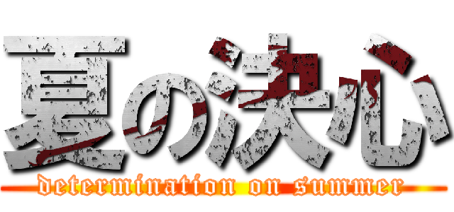 夏の決心 (determination on summer)