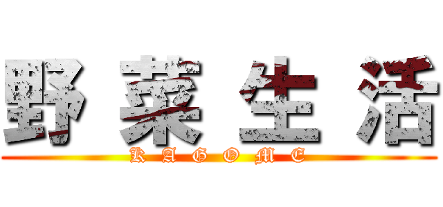 野 菜 生 活 (K  A  G  O  M  E)
