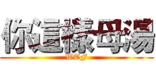 你這樣母湯 (WTF)