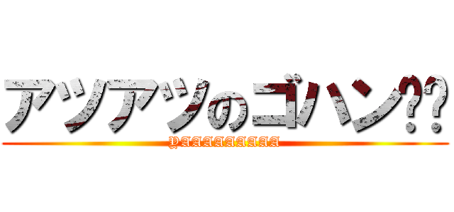 アツアツのゴハン❗️ (YAAAAAAAAA)
