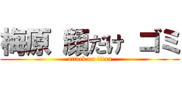 梅原 顔だけ ゴミ (attack on titan)