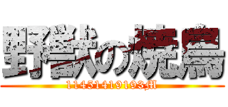 野獣の焼鳥 (11451419193M)