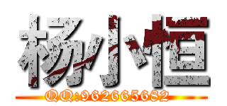 杨小恒 (QQ:962665682 )