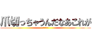 爪切っちゃうんだなあこれが (パチモンだね)