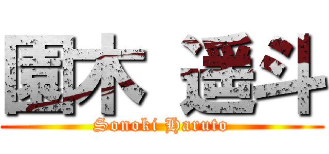 園木 遥斗 (Sonoki Haruto)