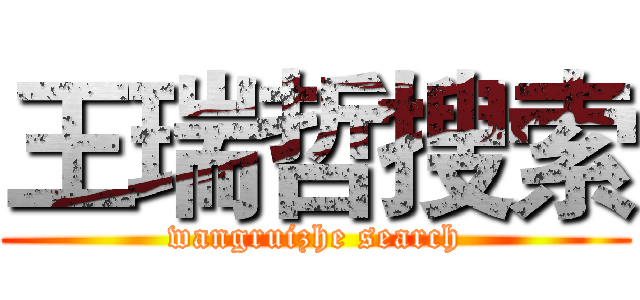 王瑞哲搜索 (wangruizhe search)