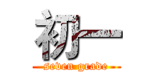 初一 (seven grade)