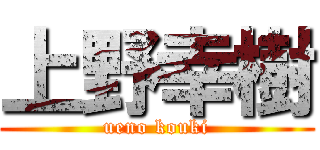 上野幸樹 (ueno kouki)