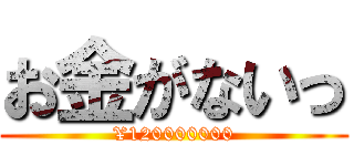 お金がないっ (¥120000000)