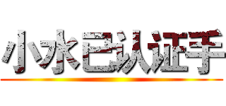 小水已认证手 ()