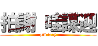 拍謝 哇謀迎 (pin way)