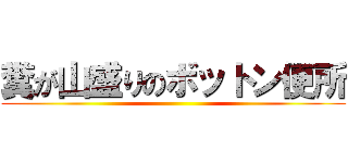 糞が山盛りのボットン便所 ()