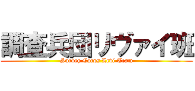 調査兵団リヴァイ班 (Survey Corps Levi Team)