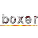 ｂｏｘｅｒ ()