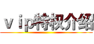 ｖｉｐ特权介绍 ()