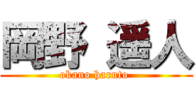 岡野 遥人 (okano haruto )
