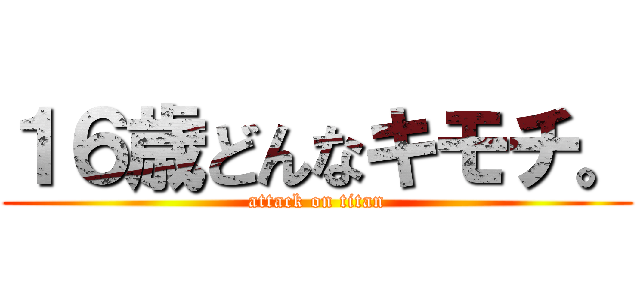 １６歳どんなキモチ。 (attack on titan)