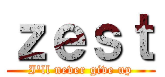 ｚｅｓｔ (I'll never give up)