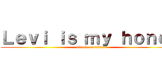 Ｌｅｖｉ ｉｓ ｍｙ ｈｏｎｅｙ (attack on titan)