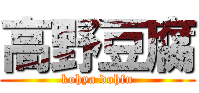 高野豆腐 (kohya dohfu)