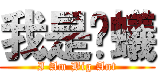 我是螞蟻 (I Am Big Ant)