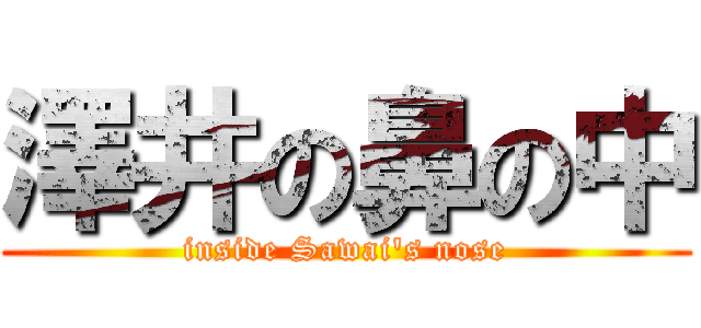 澤井の鼻の中 (inside Sawai's nose)
