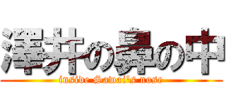 澤井の鼻の中 (inside Sawai's nose)