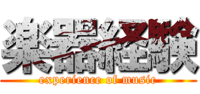 楽器経験 (experience of music)