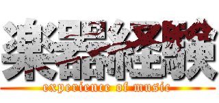 楽器経験 (experience of music)