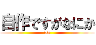 自作ですがなにか (ww)