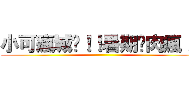 小可瘋城幫！！暑期烤肉瘋！！ ()