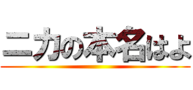 ニカの本名はよ ()