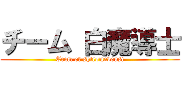 チーム 白魔導士 (Team of shiromadousi)