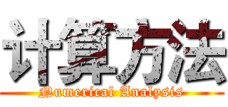 计算方法 (Numerical Analysis)