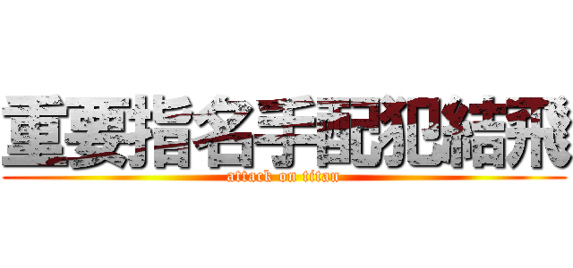 重要指名手配犯結飛 (attack on titan)