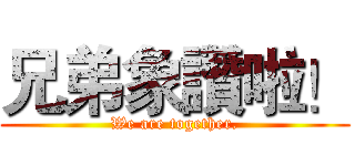 兄弟象讚啦！ (We are together.)