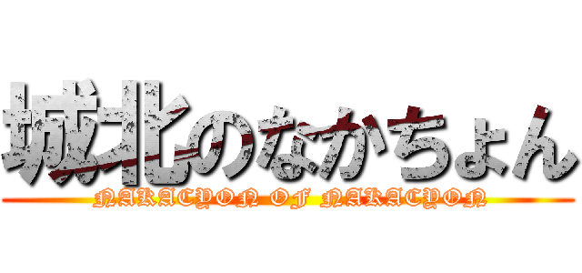 城北のなかちょん ( NAKACYON OF NAKACYON)