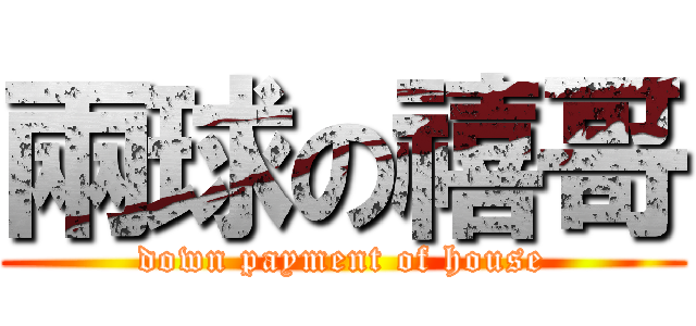 兩球の禧哥 (down payment of house)