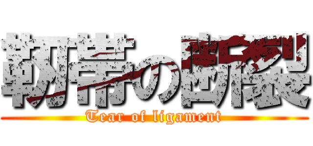 靭帯の断裂 (Tear of ligament)